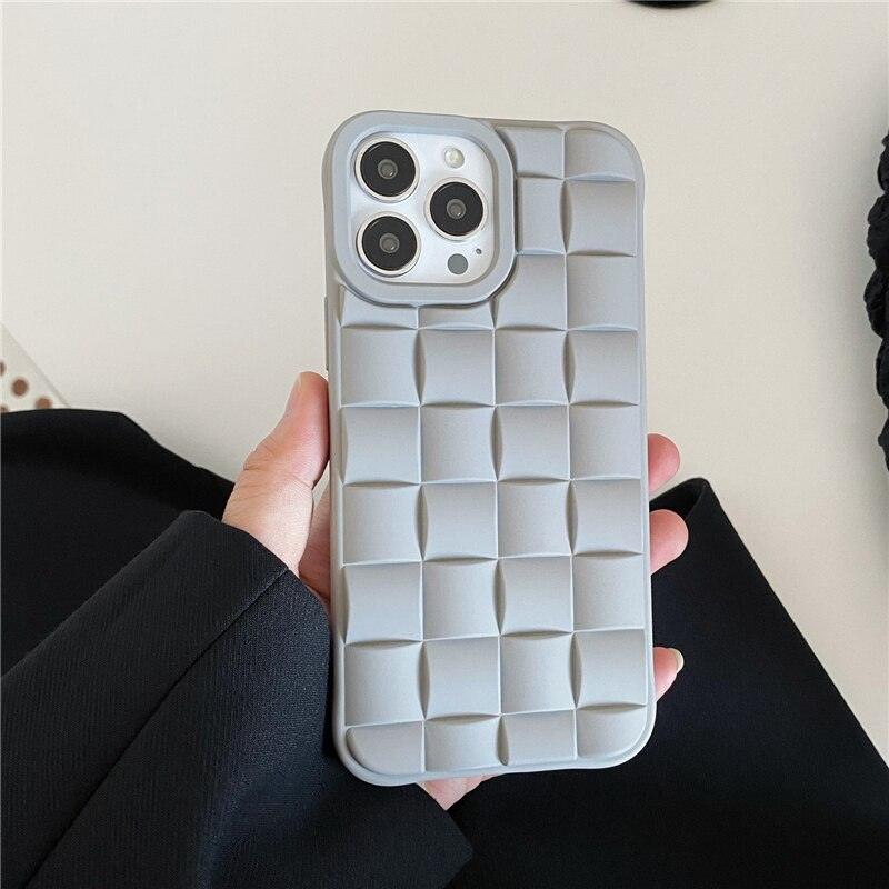 3D Cube Soft Matte Silicone Shockproof Abstract Fashion Case For iPhone X XS XR 6S 7 8 Plus SE - i-Phonecases.com