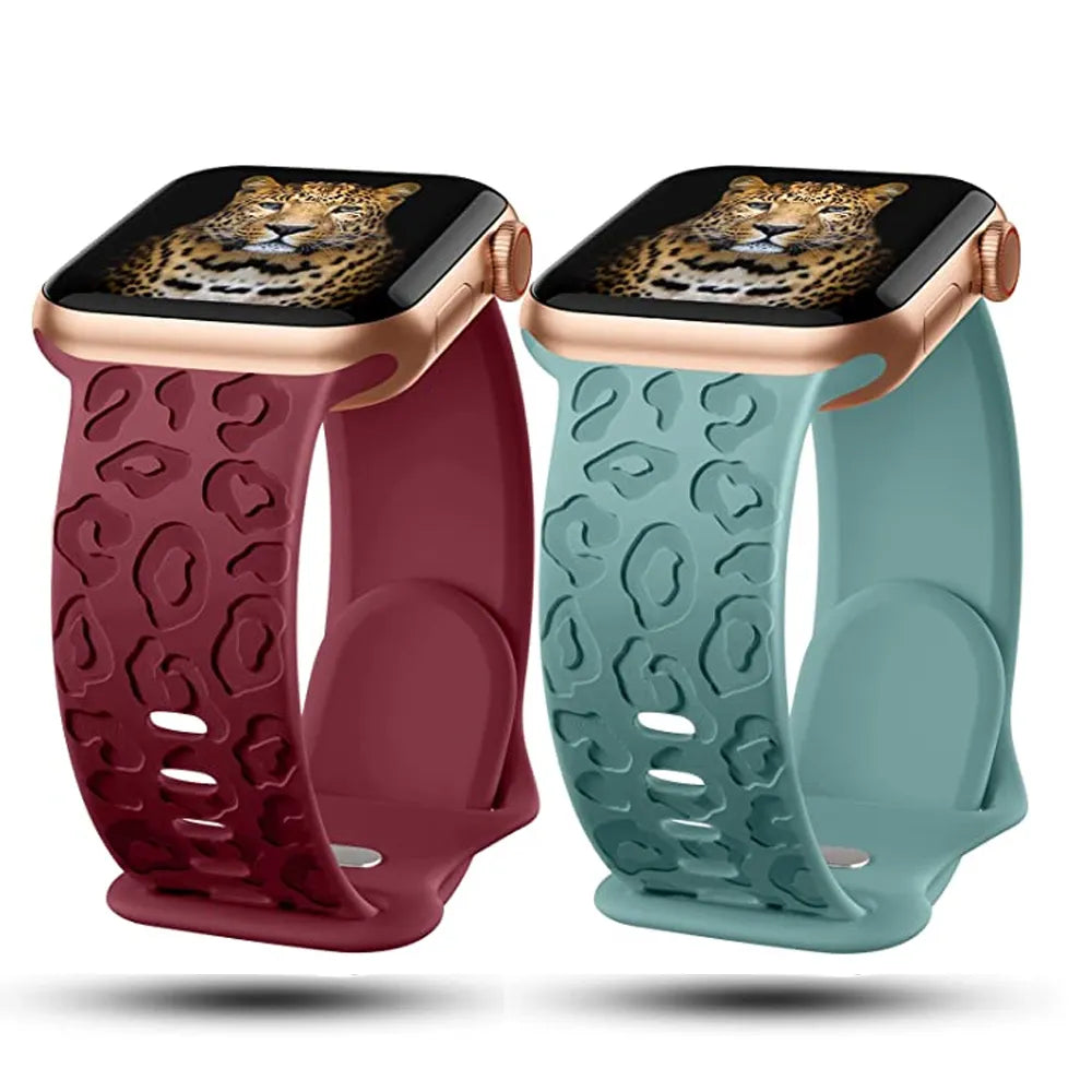Strap For Apple Watch Band 45mm 44mm 42mm 41mm 40mm 49mm 40 mm Engraved correa bracelet iwatch series ultra 2 9 7 se 3 6 8 5 4