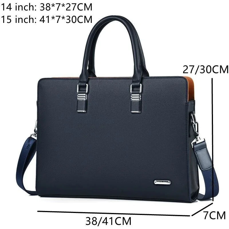 Leather Bag for Men Luxury Suitcase Side Bags  Business Tote Bag Executive Briefcase Man Laptop Men's Handbag Brand