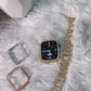 Luxury Women's Chain Link Stainless Steel Watch Band for Apple Watch 8 7 6 5 4 Ultra