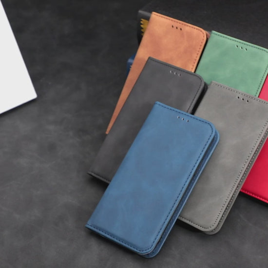Luxury Soft Smooth Leather Flip Wallet Phone Case For iPhone 12 13 14 Plus Pro Max SE 2022