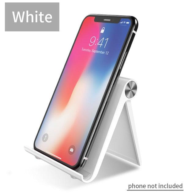 Desktop Phone Stand For iPhone iPad Tablet Holder With 0-100 Degree Adjustable Viewing Angle Available In Black or White Fits Most Mobile Devices - i-Phonecases.com