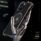 Heavy Duty Aluminium Metal Armor Case For iPhone 14 13 12 Carbon Fiber Texture Back Plate