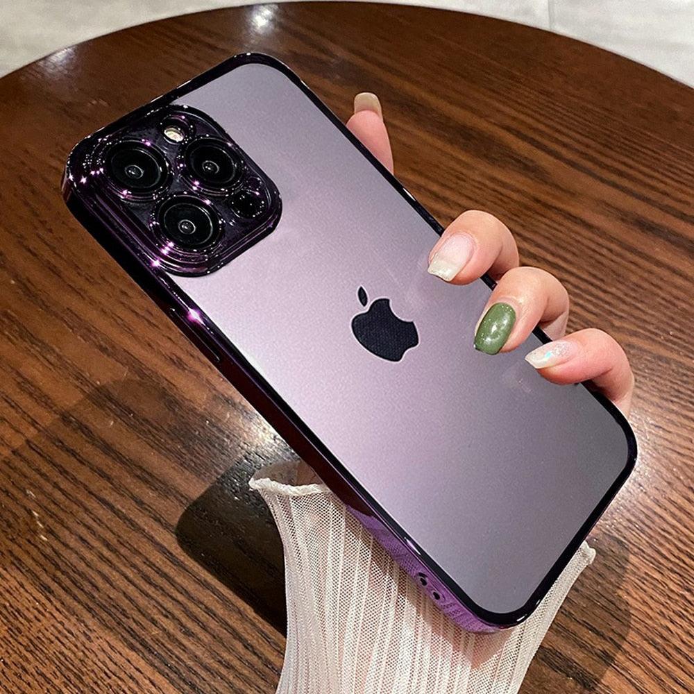 Luxury Square Plating Clear Case for iPhone 11