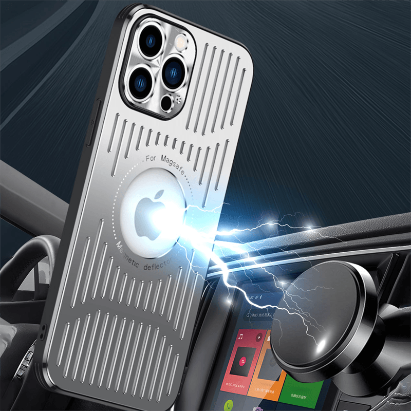 Metal Magnetic Heat Dissipation Ventilated Phone Case For iPhone 14 Pro Max Plus 12 13 Pro
