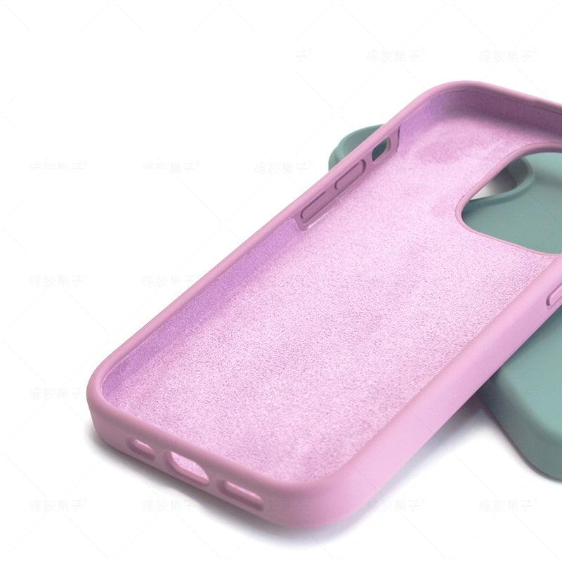 Original Liquid Silicone Soft Case For iPhone 13 Pro Max 12 Mini With Camera Protect Bumper