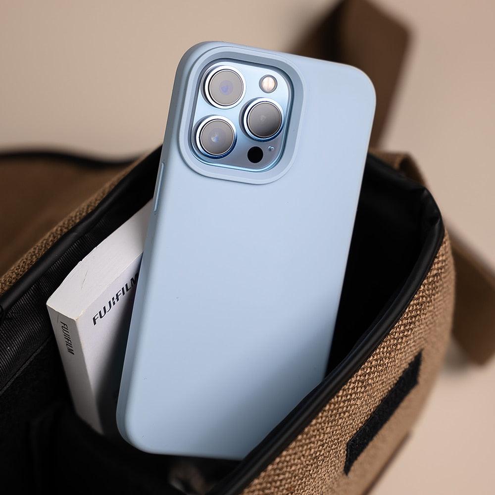 Original Liquid Silicone Soft Case For iPhone 13 Pro Max 12 Mini With Camera Protect Bumper