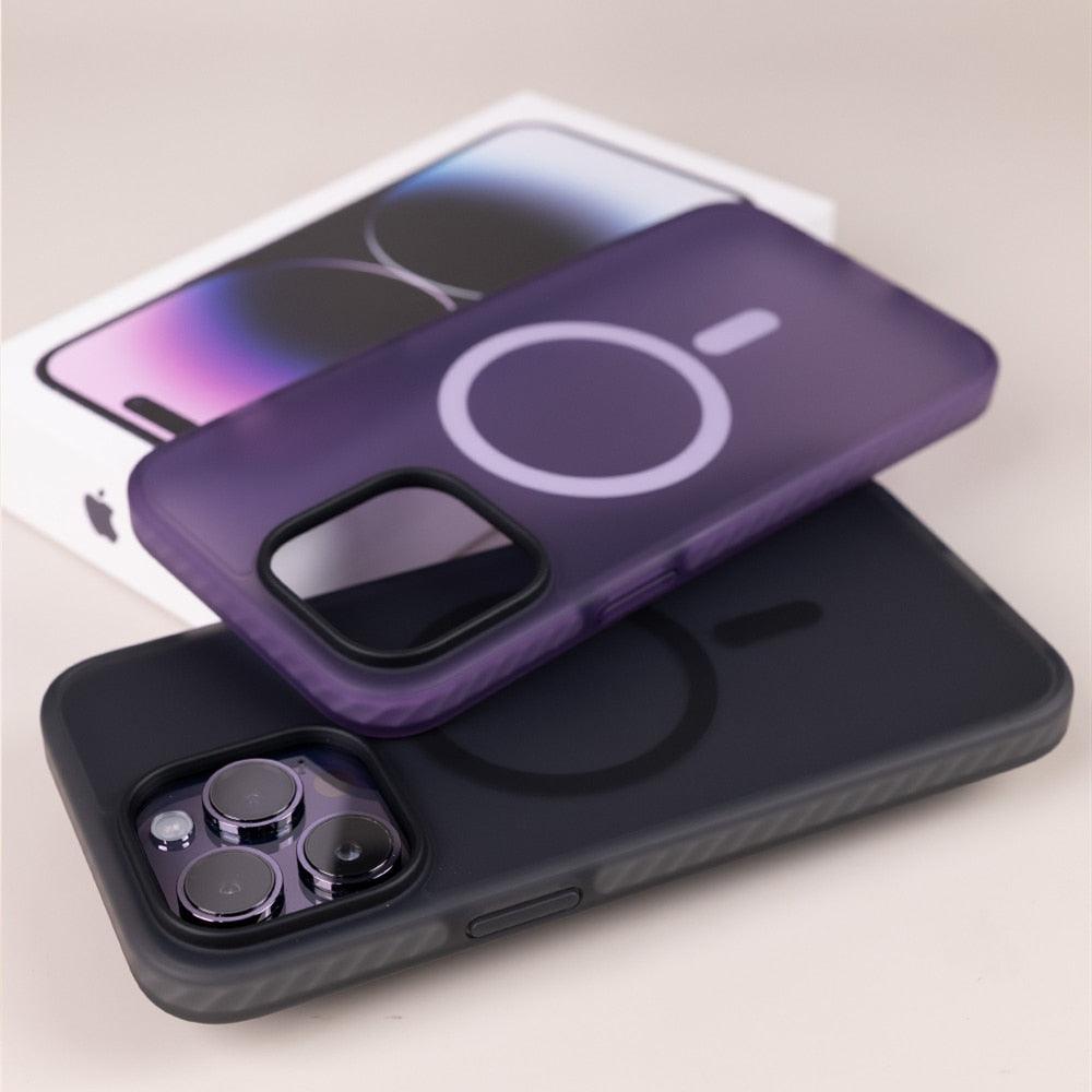 Shockproof Enhanced Bumper Magnetic Matte Case For iPhone  Plus