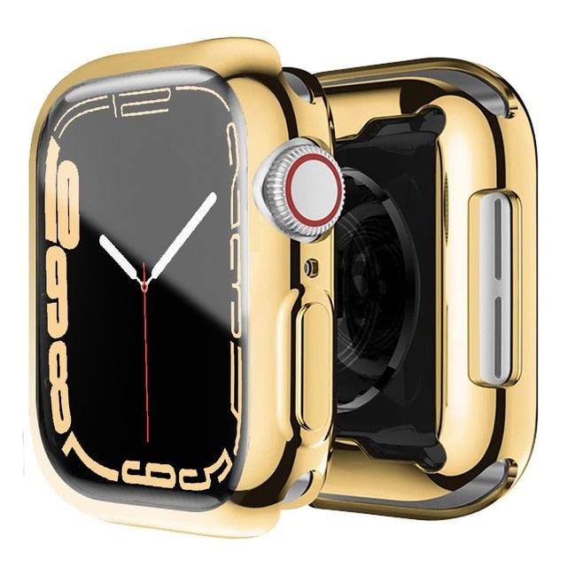 Ultra Thin Transparent TPU Silicon Screen Protector Case For Apple Watch series 7 SE 6 5 4 3