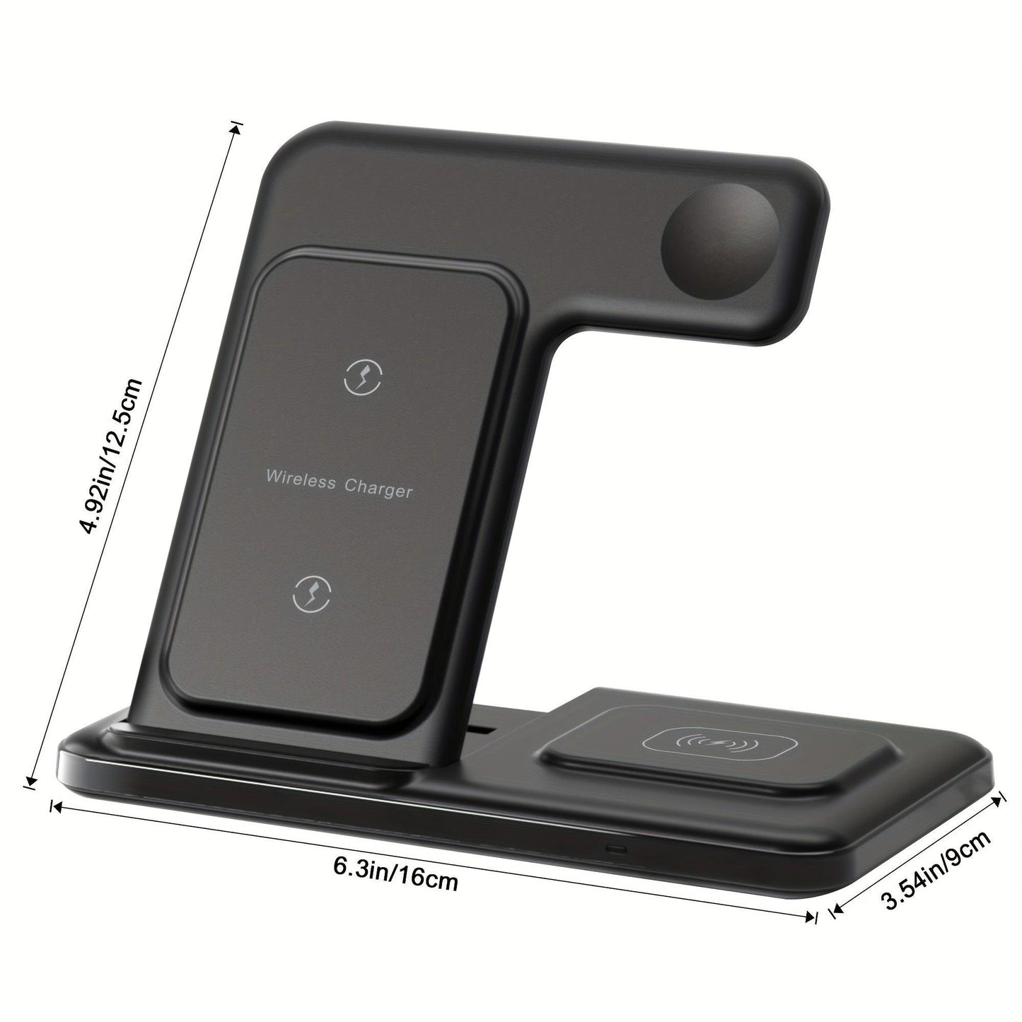 3 In 1 Foldable Wireless Charger, Fast Wireless Charging Station For IPhone 15/14/13/12/11/Pro/Max/Mini/8/Plus/X/XR/XS/X/SE, For IWatch Ultra/Ultra2/9/8/7/6/5/4/3/2/1/SE, For Airpods 3/2/Pro/Pro2