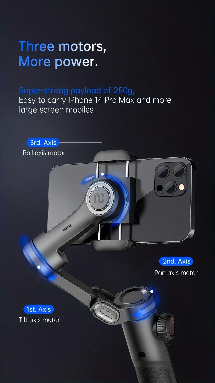 AOCHUAN XE 3-Axis Handheld Gimbal Stabilizer Foldable Smartphone Cellphone Video Record Vlog PTZ Stabilizer For IPhone Xiaomi Samsung