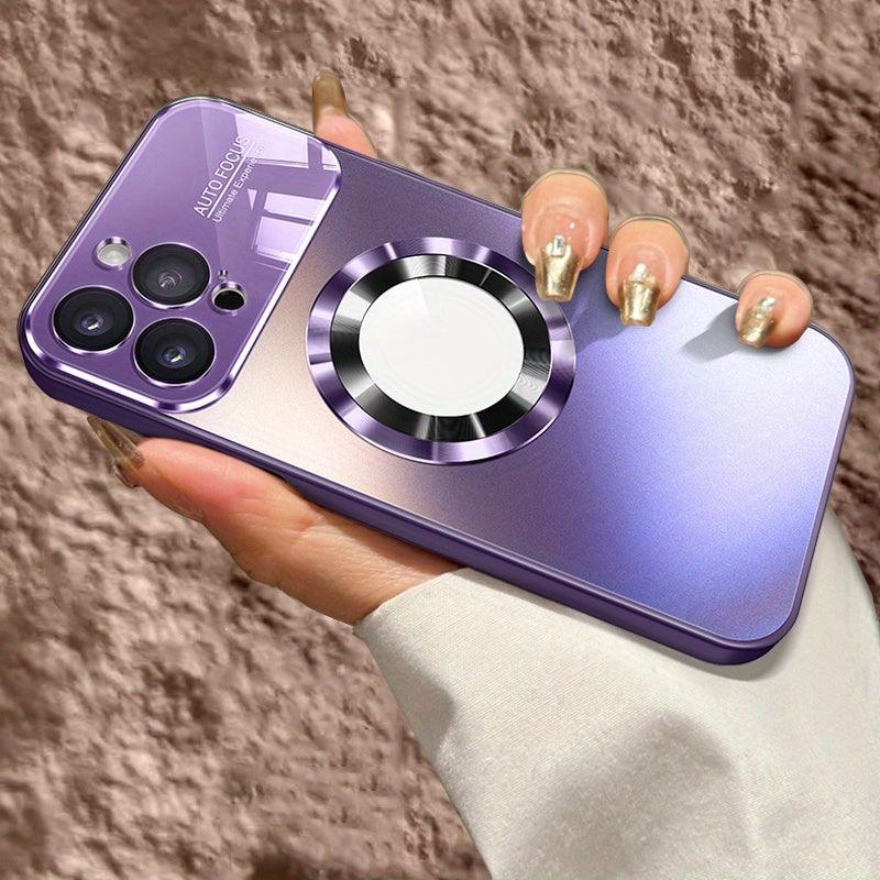 New Titanium Metallic Color Luxury Matte Phone Case for Iphone 15 14 13 12 11 Pro Max Plus Magnetic Wireless Charging Case Shockproof Glass Camera Lens Protection Cover