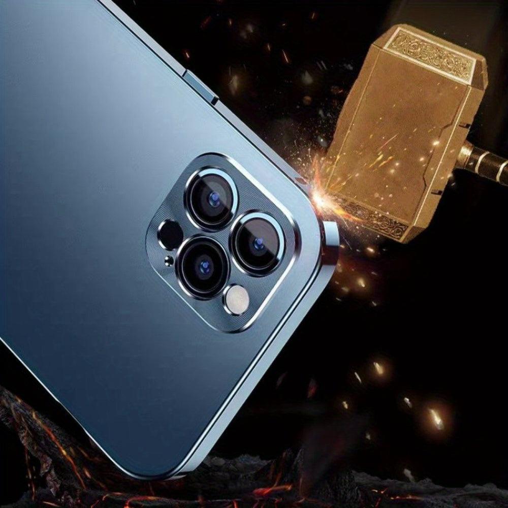 Double Protection, a New Realm of Magnetic Anti-Fall! Apple 15 Exclusive, Aviation Metal Shell + Tempered Film, The Perfect Combination of Indestructible! Aviation-Grade Metal Drop-Proof Phone Case.