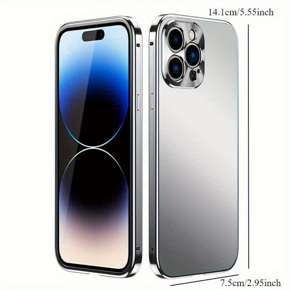 Double Protection, a New Realm of Magnetic Anti-Fall! Apple 15 Exclusive, Aviation Metal Shell + Tempered Film, The Perfect Combination of Indestructible! Aviation-Grade Metal Drop-Proof Phone Case.