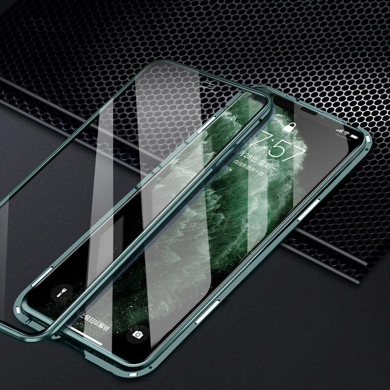 360 Metal Magnetic Case For iPhone 12 13 Mini 11 12 13 14 15 Pro Max 14 15 Plus Cases For iPhone X XR XS MAX 7 8 6 6S Plus Cover - i-Phonecases.com