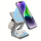 Magnetic 3-In-1 Fast Wireless Charger - Foldable & Portable Station For Iphone (15/14/13 Pro Max), Iwatch (9/8/7/6/5) & For Airpods, Usb-C Powered