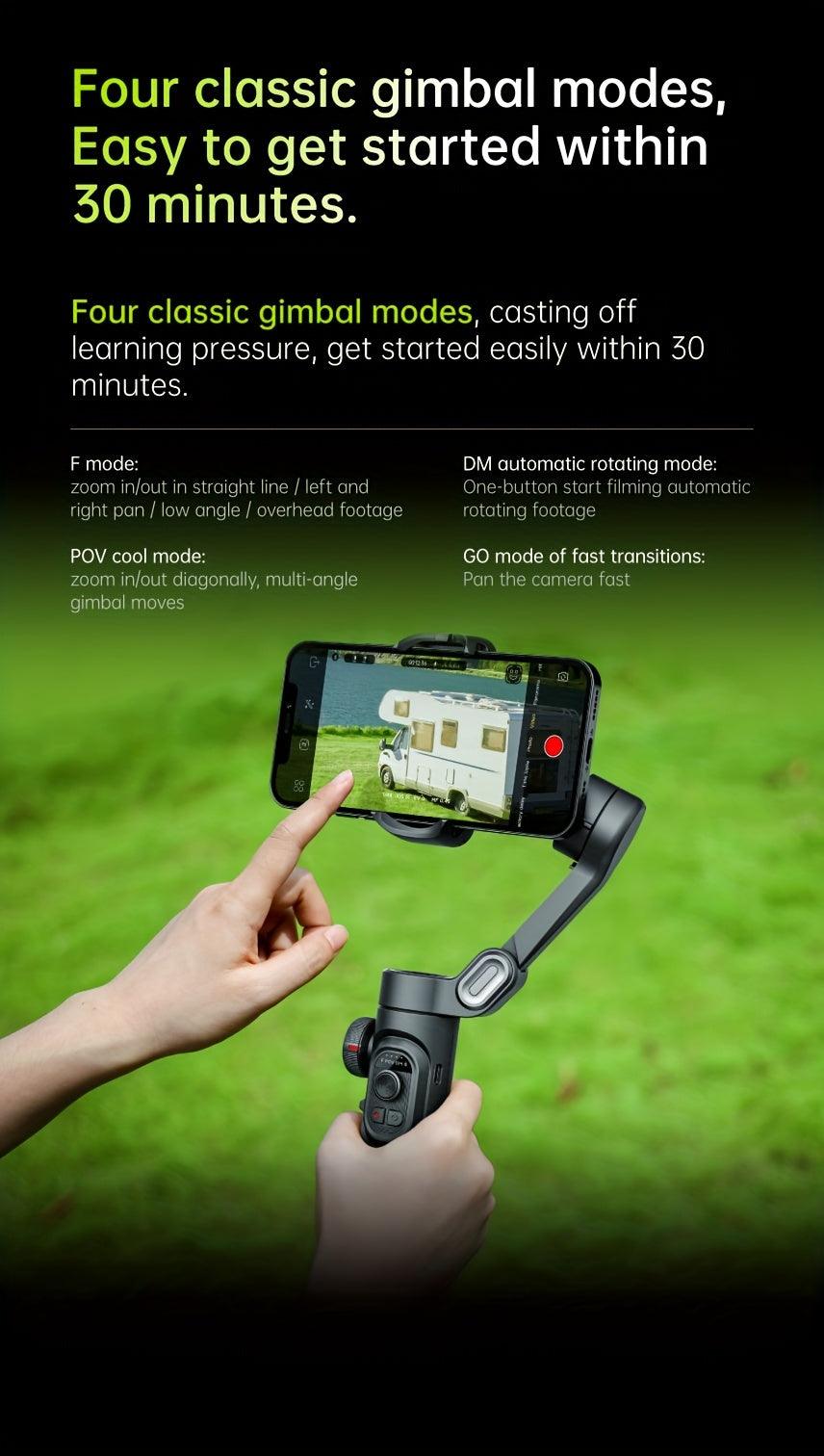 AOCHUAN XE 3-Axis Handheld Gimbal Stabilizer Foldable Smartphone Cellphone Video Record Vlog PTZ Stabilizer For IPhone Xiaomi Samsung