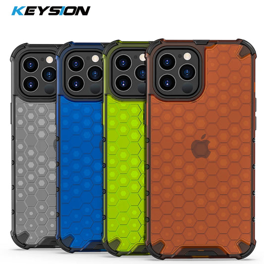 KEYSION Shockproof Case for iPhone 12 Mini 12 Pro 11 Pro Max 6s Plus Honeycomb Phone Cover for Apple iPhoneSE 2020 7 8 XR XS Max