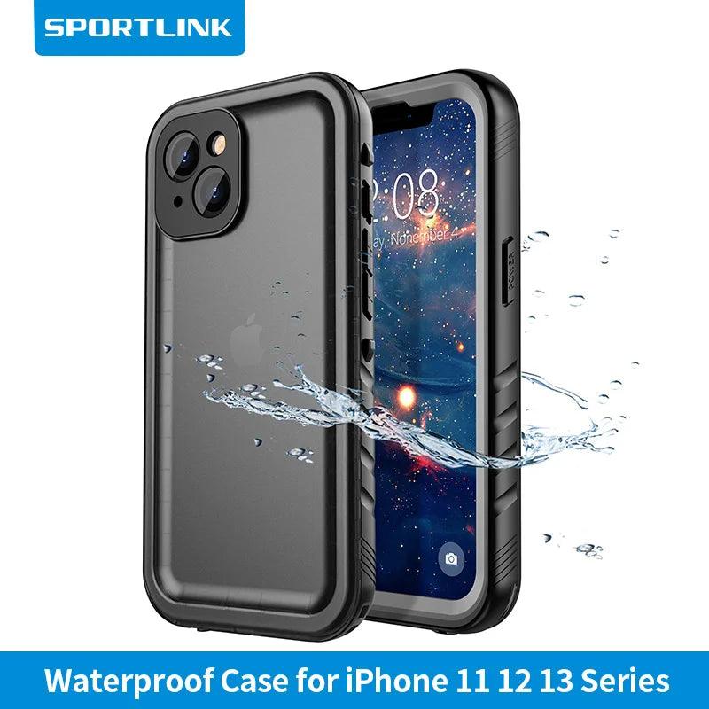 SPORTLINK Waterproof Phone Case Underwater Protection For iPhone 14 13 11 12 15 Pro Max SE2020 SE2022 Built-in Screen Protector