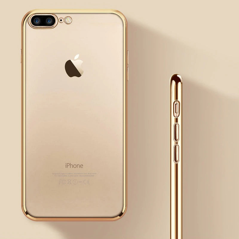 Luxury_Gold_Plating_Soft_Silicone_Gel_Clear_Case_for_iPhone_14_13_11_Pro_12_Mini_X_XR_XS_Max_1 - i-Phonecases.com