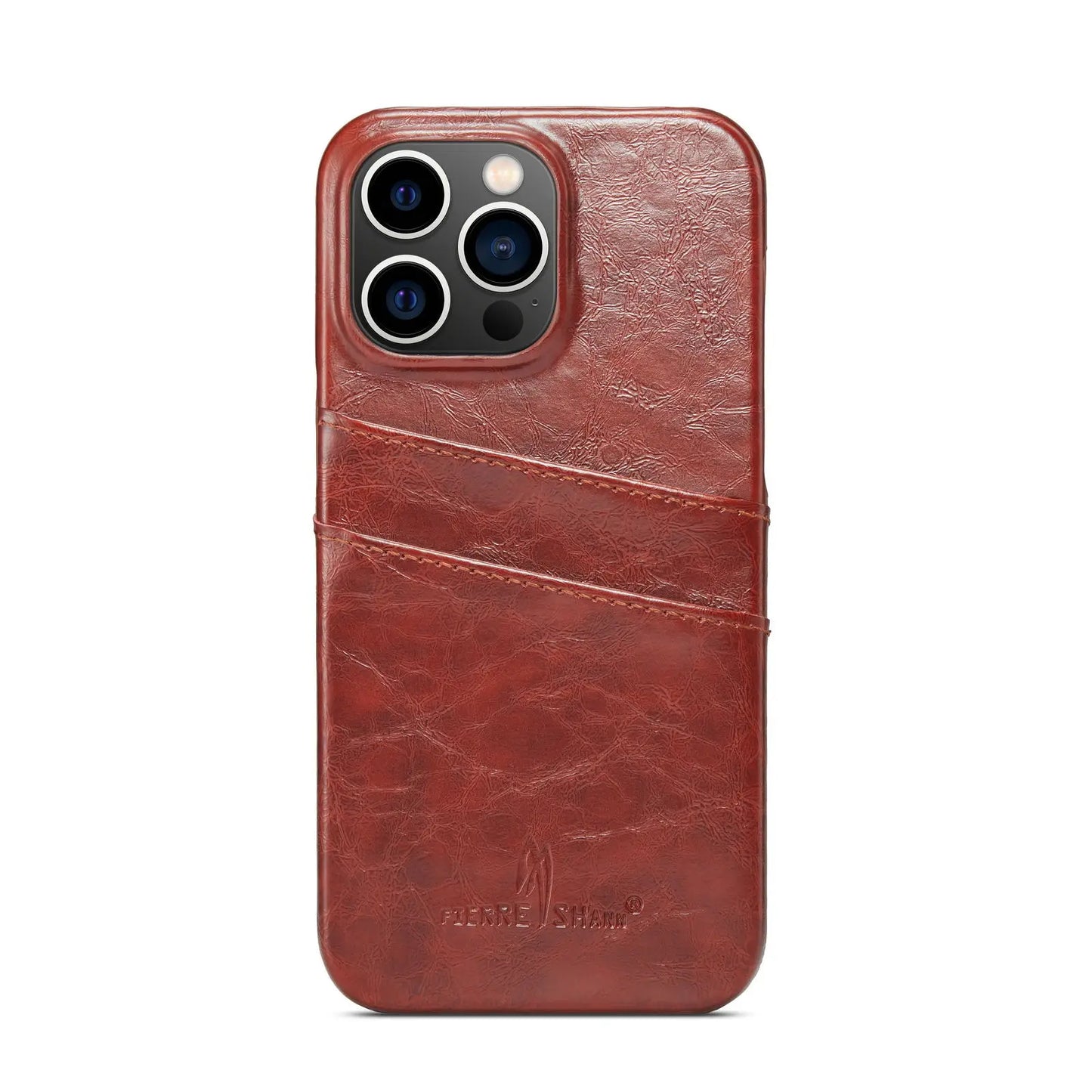Card Case for iPhone 15 14 13 12 11 Pro Max 2 Card Holder Pockets Luxe M2 Wallet, PU Style Synthetic Leather