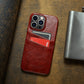 Card Case for iPhone 15 14 13 12 11 Pro Max 2 Card Holder Pockets Luxe M2 Wallet, PU Style Synthetic Leather