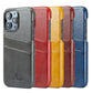 Card Case for iPhone 15 14 13 12 11 Pro Max 2 Card Holder Pockets Luxe M2 Wallet, PU Style Synthetic Leather