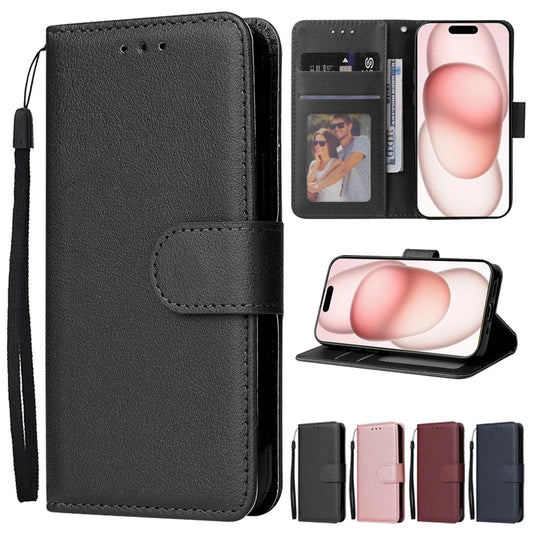 Wallet With Card Photo Frame Stand Magnetic Flip Leather Case For iPhone 15 Pro Max 14 Plus 13 12 11 X XS XR SE 2022 8 7 Cover