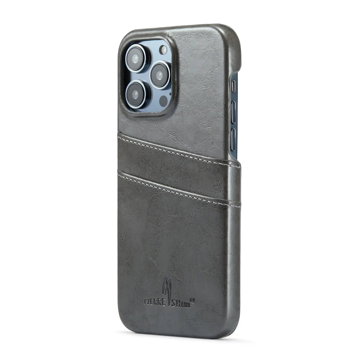 Card Case for iPhone 15 14 13 12 11 Pro Max 2 Card Holder Pockets Luxe M2 Wallet, PU Style Synthetic Leather