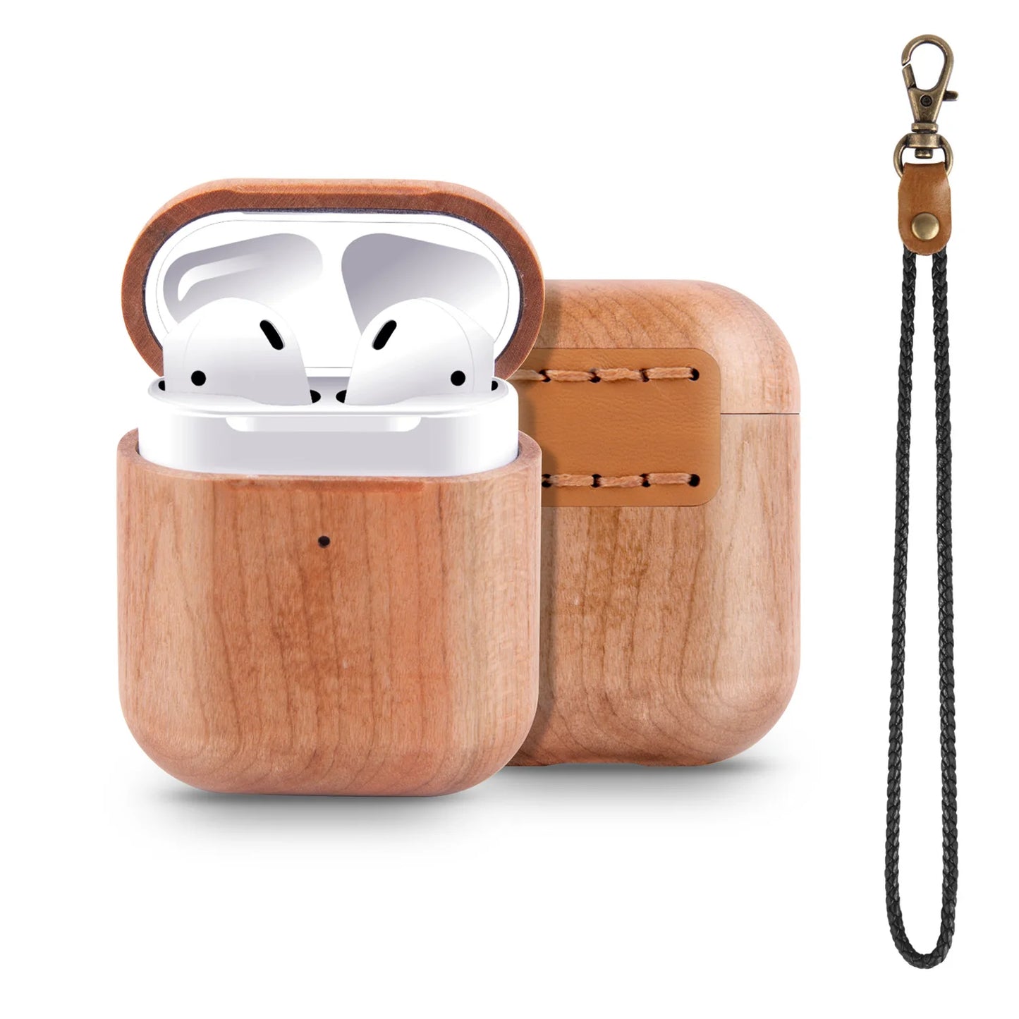 for Airpods Pro AirPods 3 2021 - Cover Case Protector Skin with Wireless Charging Case Made of Unique Wood for Airpods 1/2