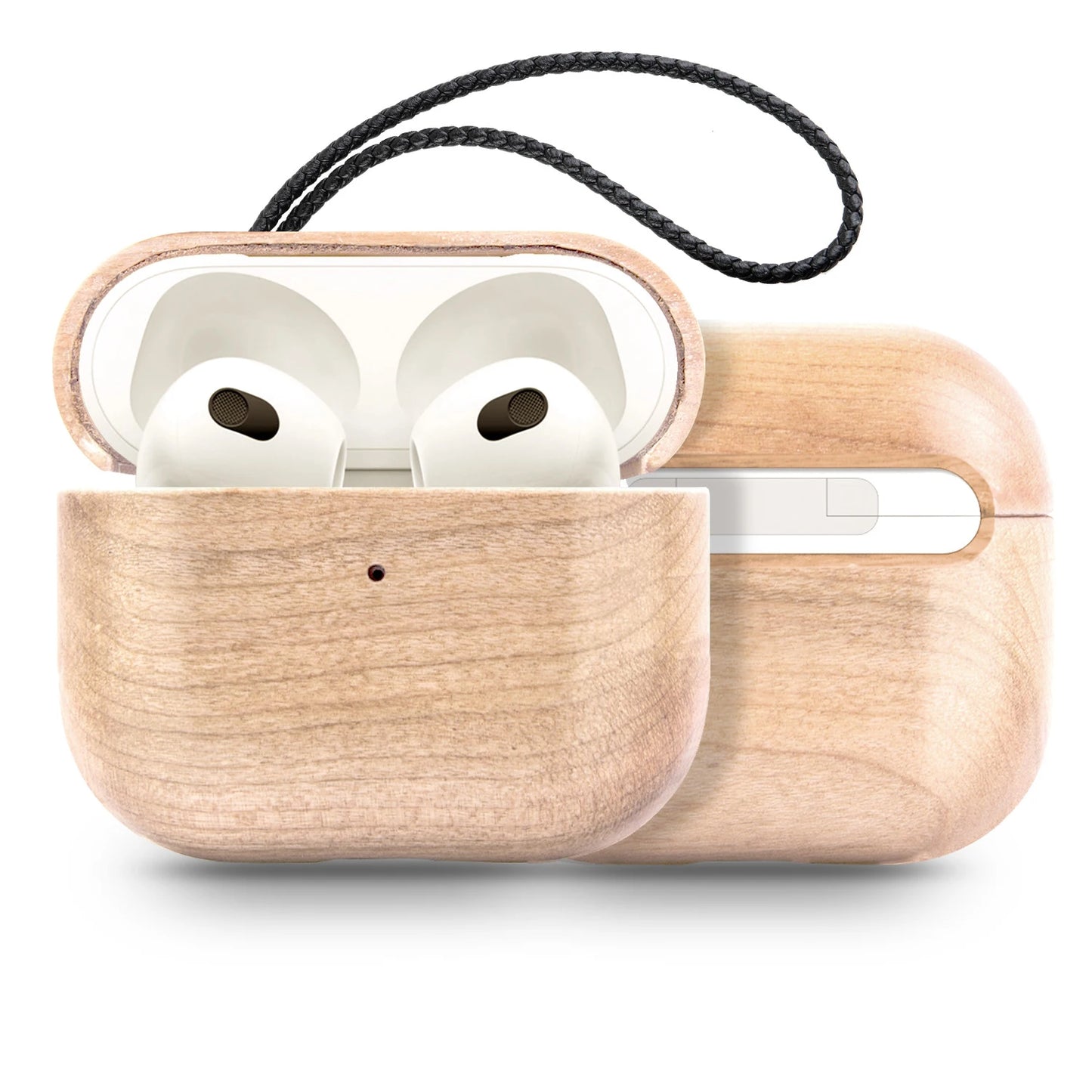 for Airpods Pro AirPods 3 2021 - Cover Case Protector Skin with Wireless Charging Case Made of Unique Wood for Airpods 1/2