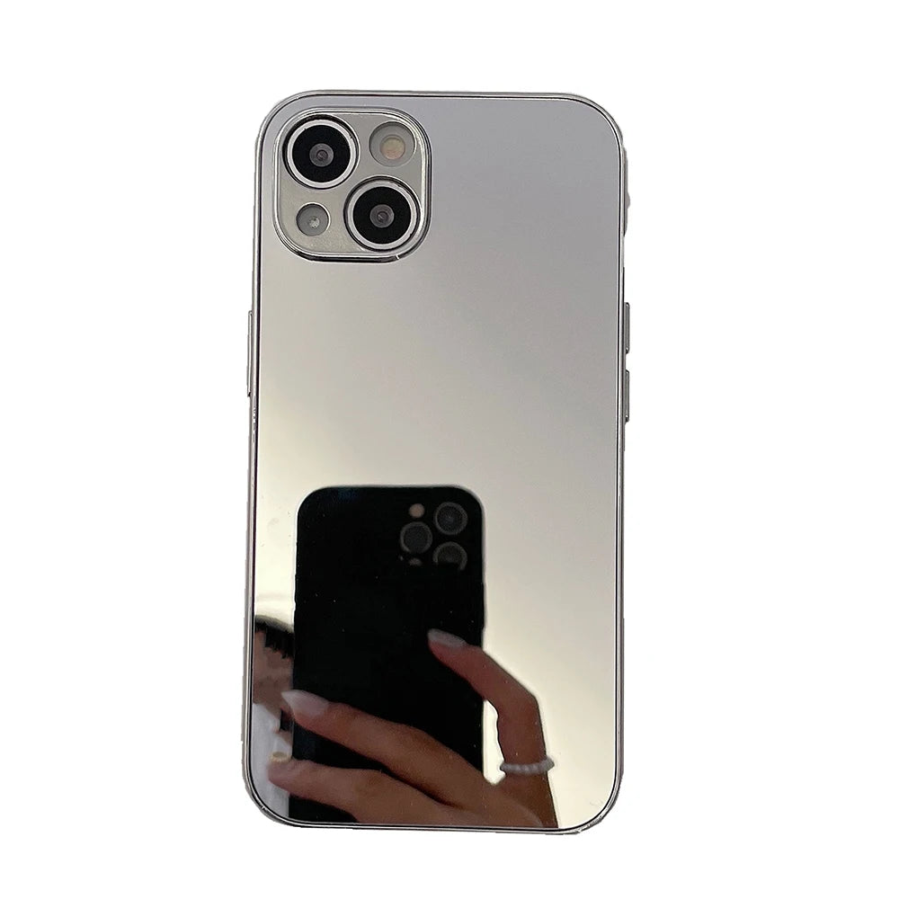 Hot Luxry Electroplating Silver Gold Mirror Case For iPhone 16 15 14 13 12 11 Pro Max 15Pro 14Pro Plus 15Promax Protector Cover