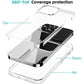 360 Full Body Case For iPhone 15 14 Pro Max 13 12 Pro 11 XS Double Side Silicone TPU Transparent Cover Soft Phone Case