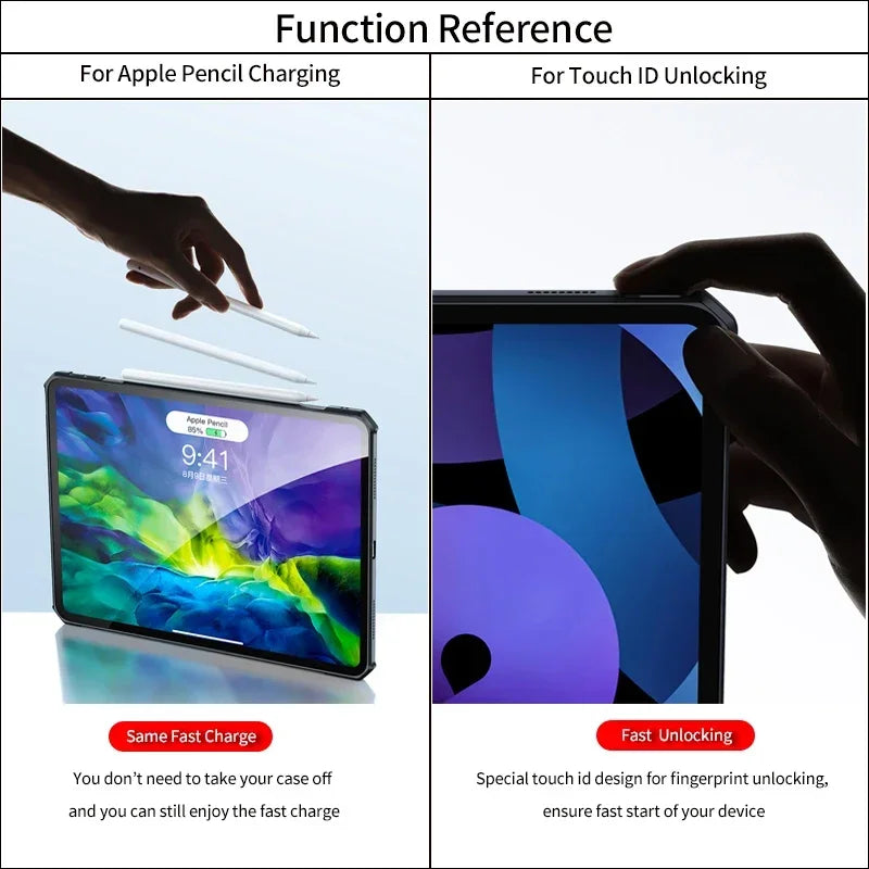 Xundd For iPad Pro 11 Case 2021, Tablet Cover-With Invisible Stand For iPad Air 4 iPad Pro 12.9 8th Generation Mini 7 6 5 4 Case