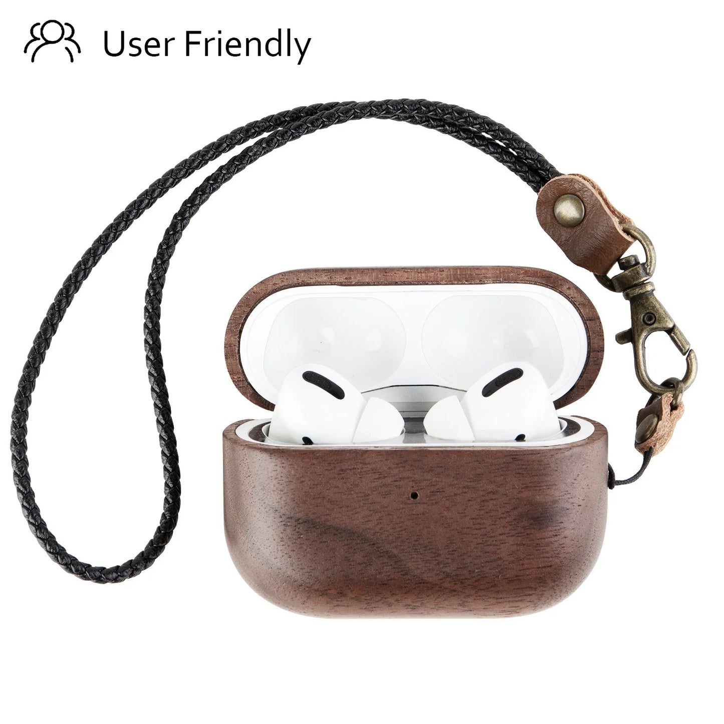 for Airpods Pro AirPods 3 2021 - Cover Case Protector Skin with Wireless Charging Case Made of Unique Wood for Airpods 1/2