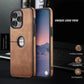 For iPhone 15 14 Pro Max 14 Plus 2022 5G Case Slim PU Leather Logo Hole Soft Silicone Shockproof Back Cover for iPhone 14 Pro