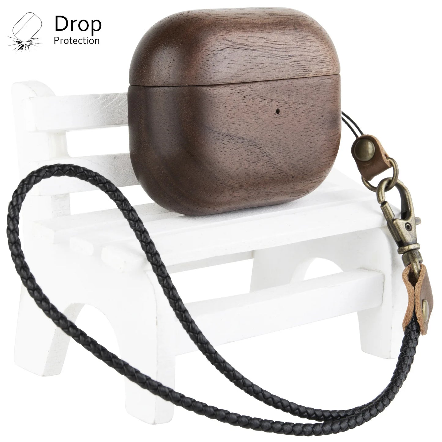 for Airpods Pro AirPods 3 2021 - Cover Case Protector Skin with Wireless Charging Case Made of Unique Wood for Airpods 1/2