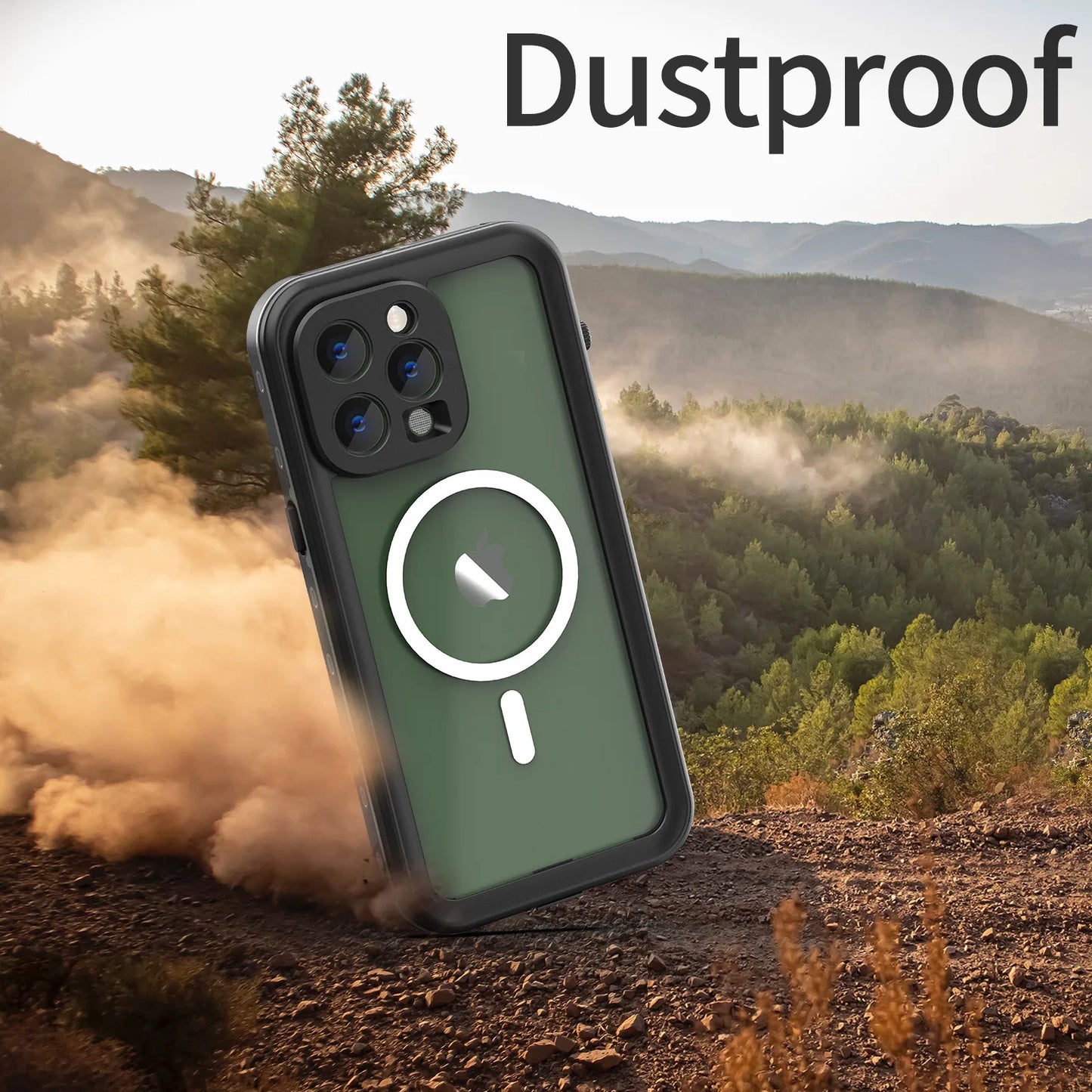 Waterproof for iPhone 16 15 14 Pro Max Case Plus Compatible Magsafe Case Magnetic Magnet Full Protection Phone Case with Lanyard