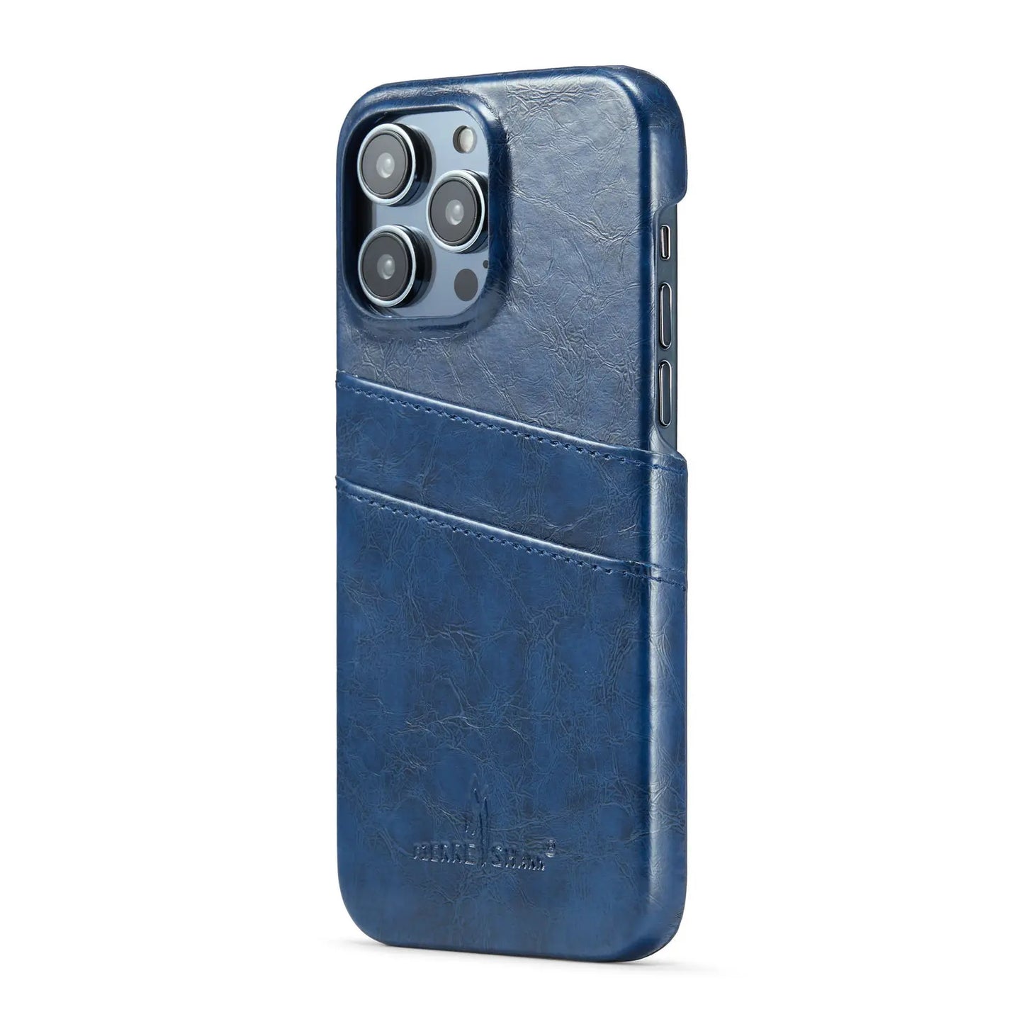 Card Case for iPhone 15 14 13 12 11 Pro Max 2 Card Holder Pockets Luxe M2 Wallet, PU Style Synthetic Leather