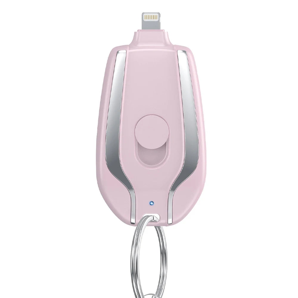 Emergency Pocket Keychain Charger Portable 1500mah Battery Mini Pod For Iphone Mobile Cell Phone Type C USB Power Bank Keychain