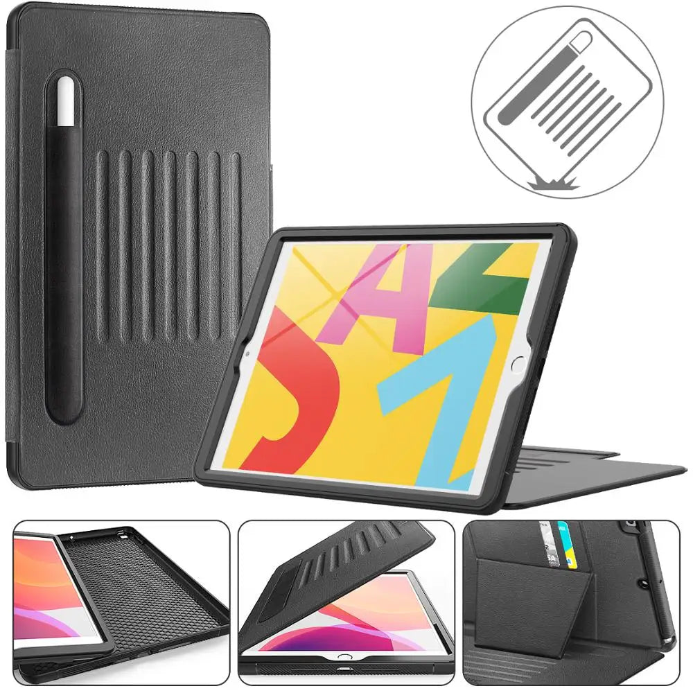 2020 iPad Pro 11 Case With Pencil Holder For iPad 10.2 For 2017 2018 iPad 9.7 5th 6th Gen Cover Mini 4 5 Air 2 Magnetic 7 Stand