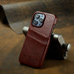 Card Case for iPhone 15 14 13 12 11 Pro Max 2 Card Holder Pockets Luxe M2 Wallet, PU Style Synthetic Leather