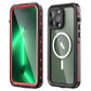 Waterproof for iPhone 16 15 14 Pro Max Case Plus Compatible Magsafe Case Magnetic Magnet Full Protection Phone Case with Lanyard