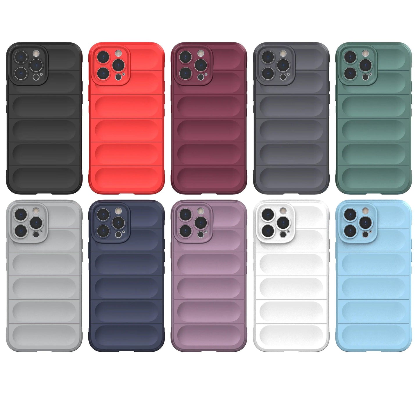 Silicone Shockproof Case For iPhone 14 15 13 12 11 Pro Max 7 8 Plus SE 2020 3 X XR XSMax Soft Rubber Gel Bumper Full Back Cover - i-Phonecases.com