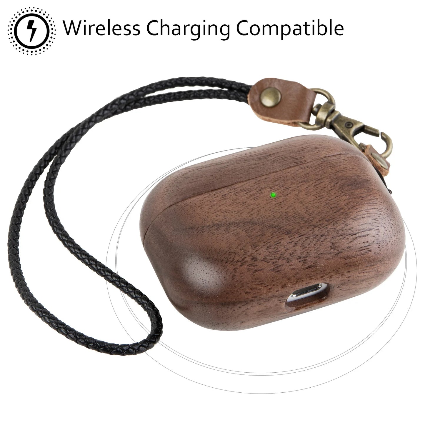 for Airpods Pro AirPods 3 2021 - Cover Case Protector Skin with Wireless Charging Case Made of Unique Wood for Airpods 1/2