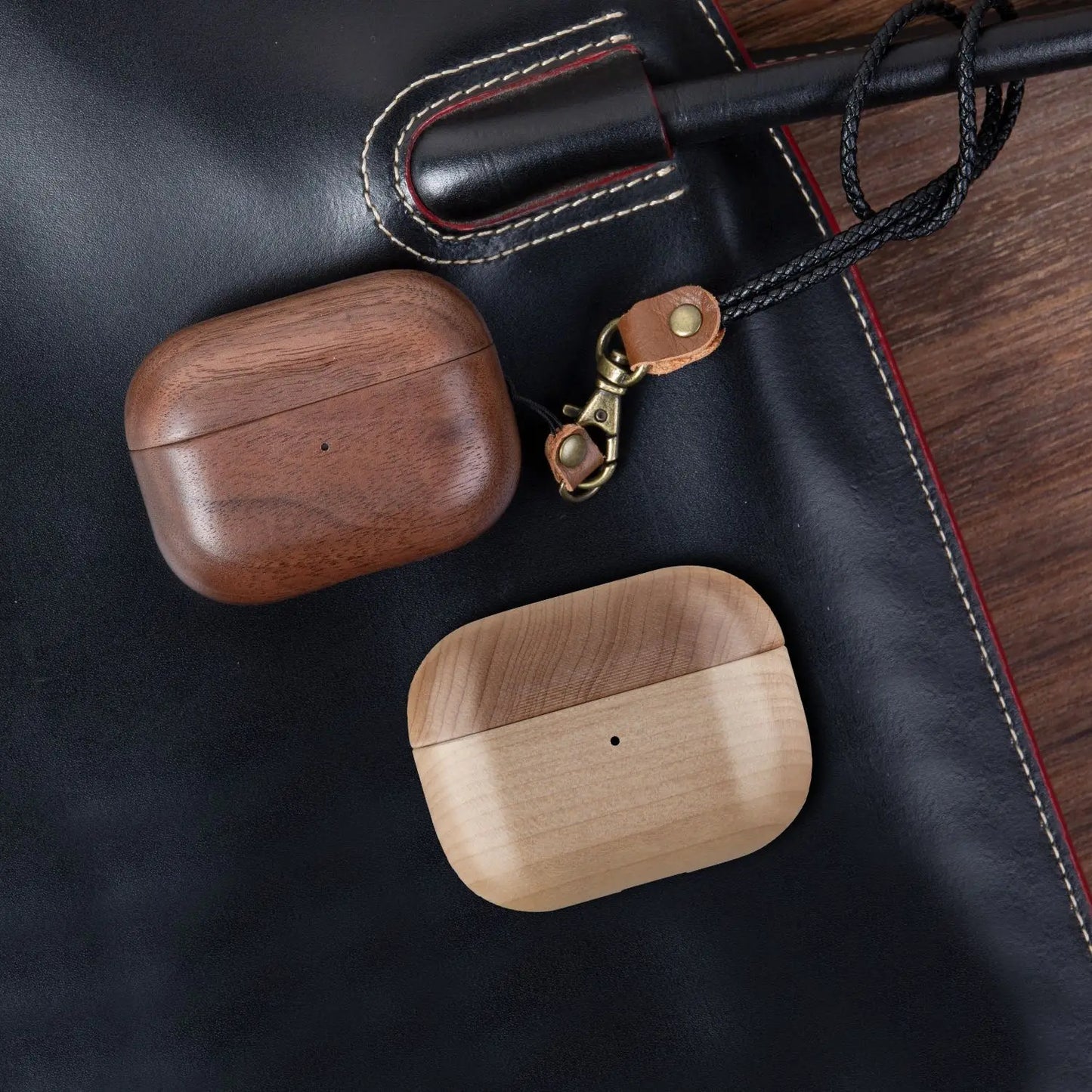 for Airpods Pro AirPods 3 2021 - Cover Case Protector Skin with Wireless Charging Case Made of Unique Wood for Airpods 1/2
