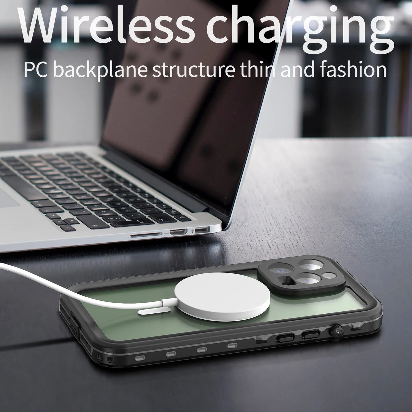 Waterproof for iPhone 16 15 14 Pro Max Case Plus Compatible Magsafe Case Magnetic Magnet Full Protection Phone Case with Lanyard