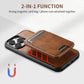 PU Leather Case for iPhone 15 Pro Max Plus iPhone 15 Pro 2 in1 Function Detachable Magnetic Card bag Stand Feature Cover