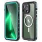 Waterproof for iPhone 16 15 14 Pro Max Case Plus Compatible Magsafe Case Magnetic Magnet Full Protection Phone Case with Lanyard