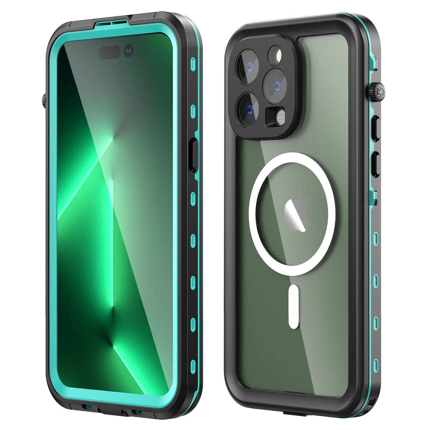 Waterproof for iPhone 16 15 14 Pro Max Case Plus Compatible Magsafe Case Magnetic Magnet Full Protection Phone Case with Lanyard
